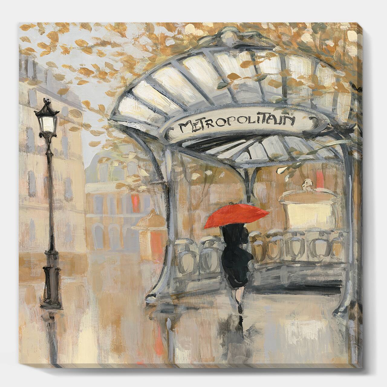 Designart - Love in Paris IV - Romantic French Country Canvas Artwork